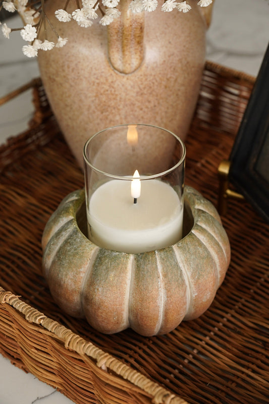 Weathered Stone Pumpkin Bowl
