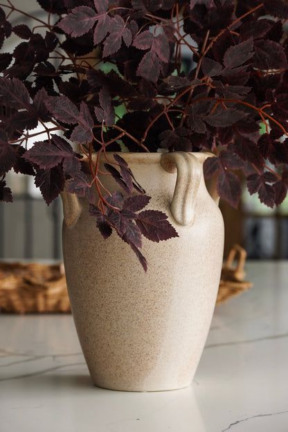 Four-Handle Terracotta Floor Vase