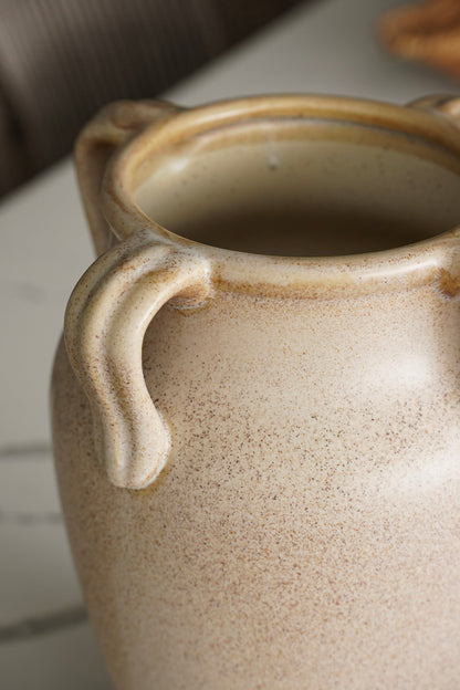 Four-Handle Terracotta Floor Vase