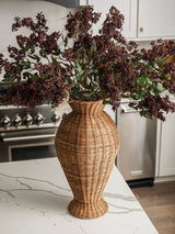 Handwoven Rattan Statement Vase