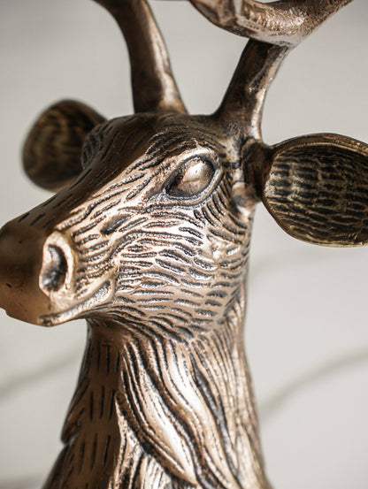 Antique Gold Deer Decorative Bowl