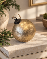 Antique Gold Foil Glass Ornament