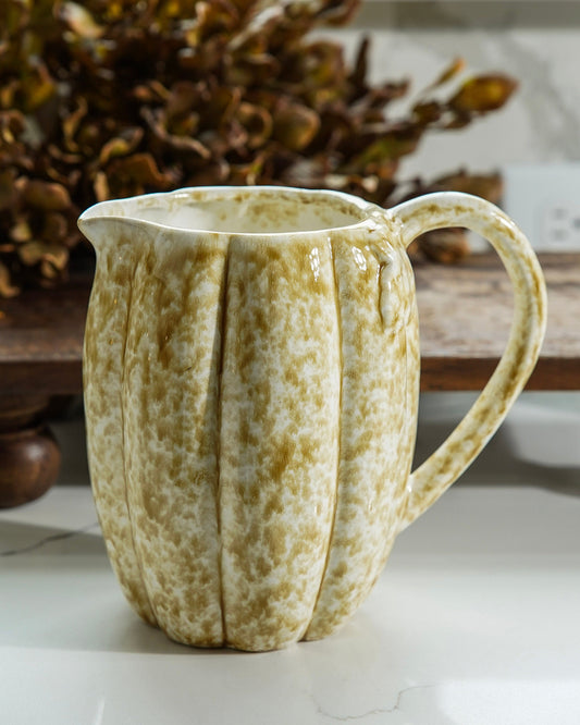 Stoneware Pumpkin Pitcher