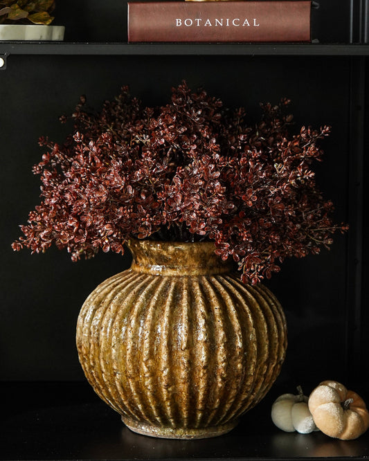 Aged Brown Terracotta Vase