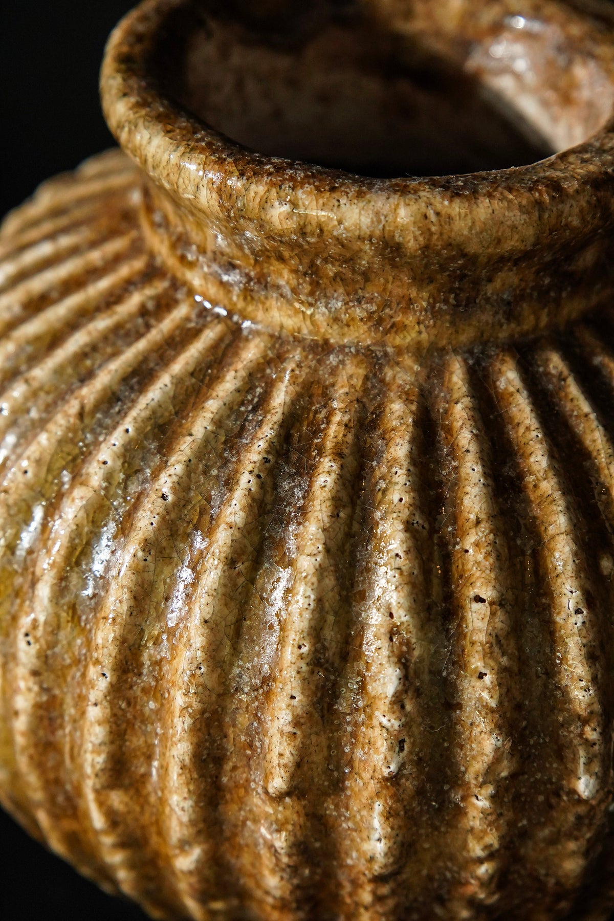 Aged Brown Terracotta Vase