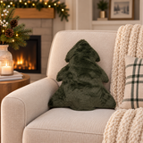 Faux Fur Evergreen Tree Pillow