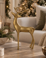 Antique Gold Standing Deer Figurine