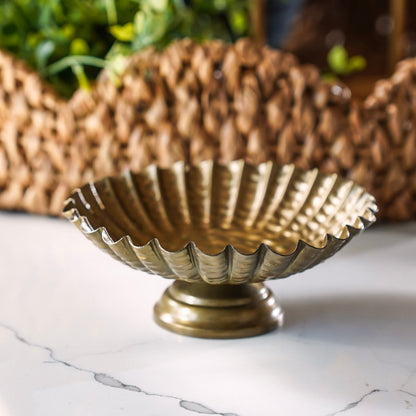 Mini Antique Gold Footed Dish