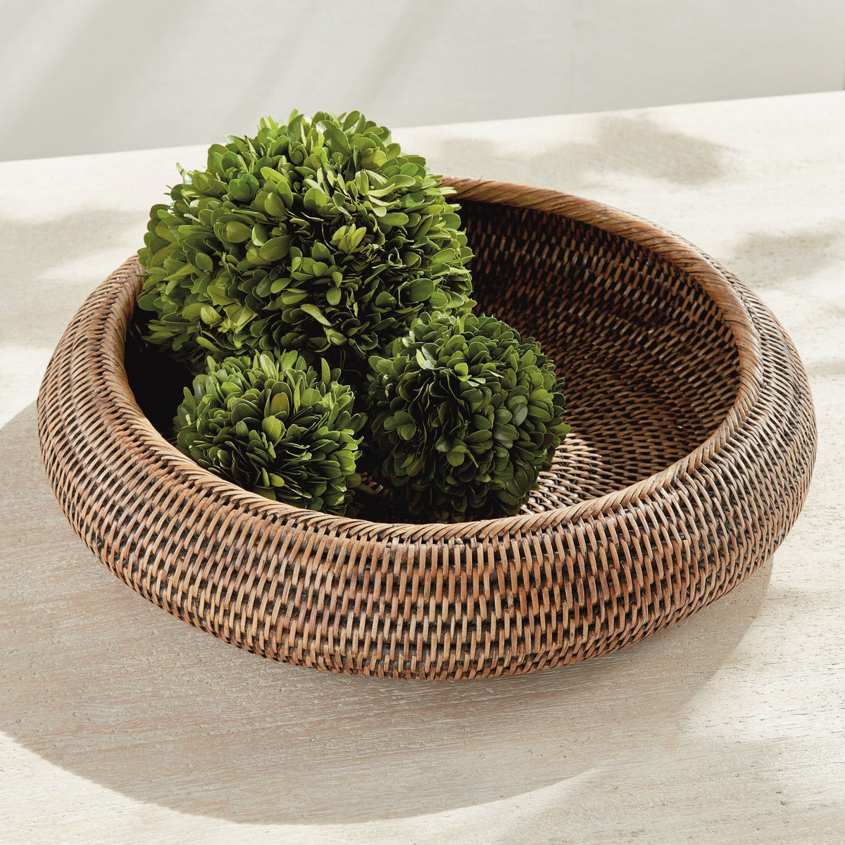 Handwoven Rattan Display Bowls - Set of 2