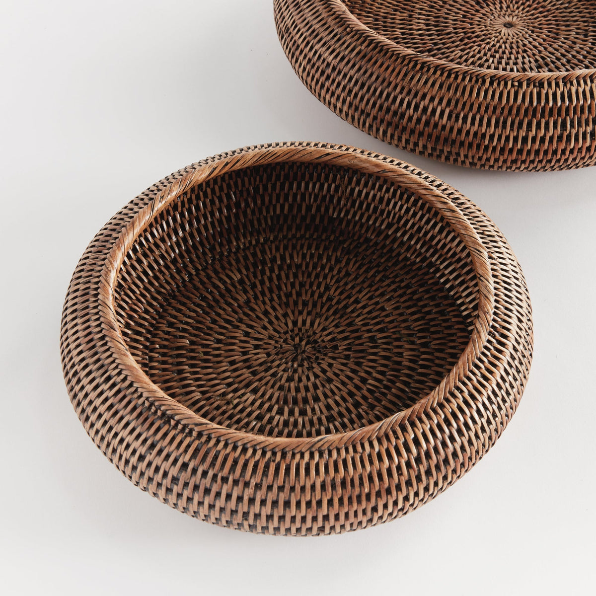 Handwoven Rattan Display Bowls - Set of 2