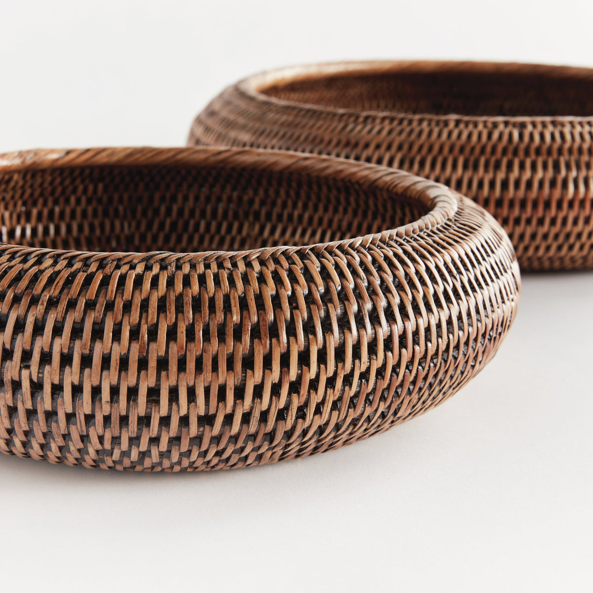 Handwoven Rattan Display Bowls - Set of 2