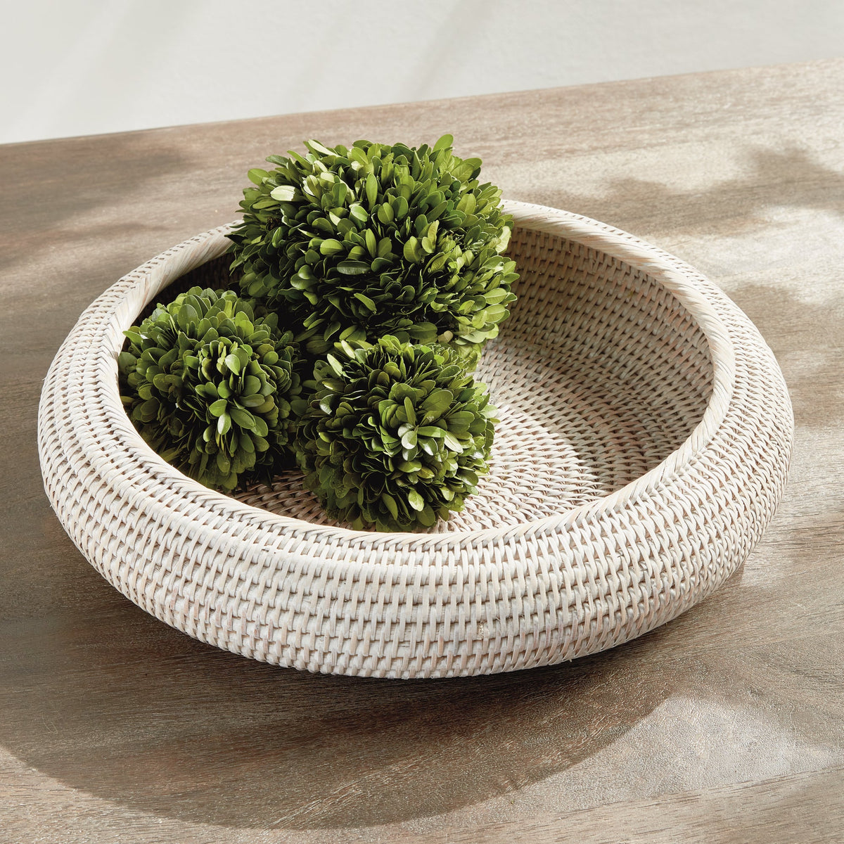 Handwoven Rattan Display Bowls - Set of 2