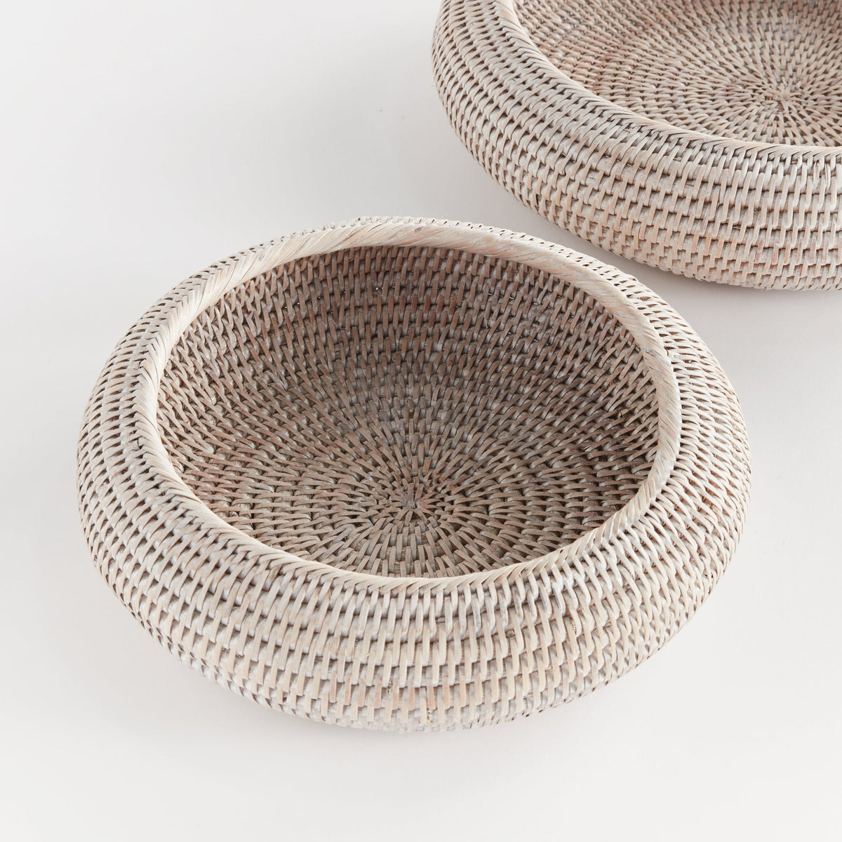 Handwoven Rattan Display Bowls - Set of 2