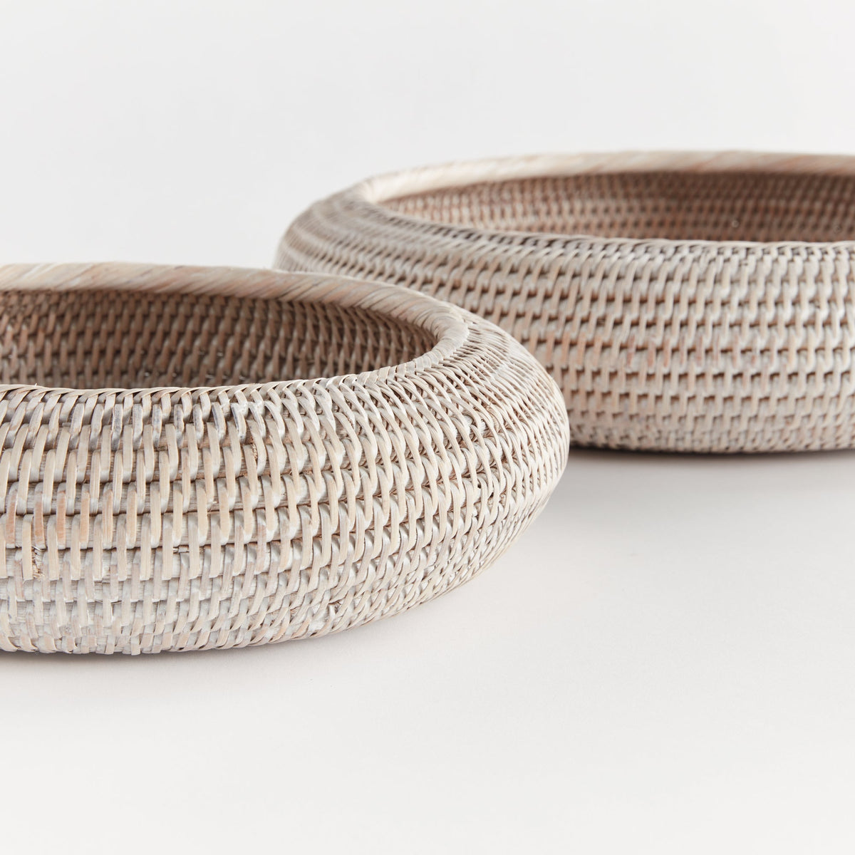 Handwoven Rattan Display Bowls - Set of 2
