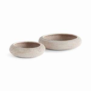 Handwoven Rattan Display Bowls - Set of 2