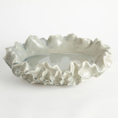 Ruffled Stoneware Decorative Bowl